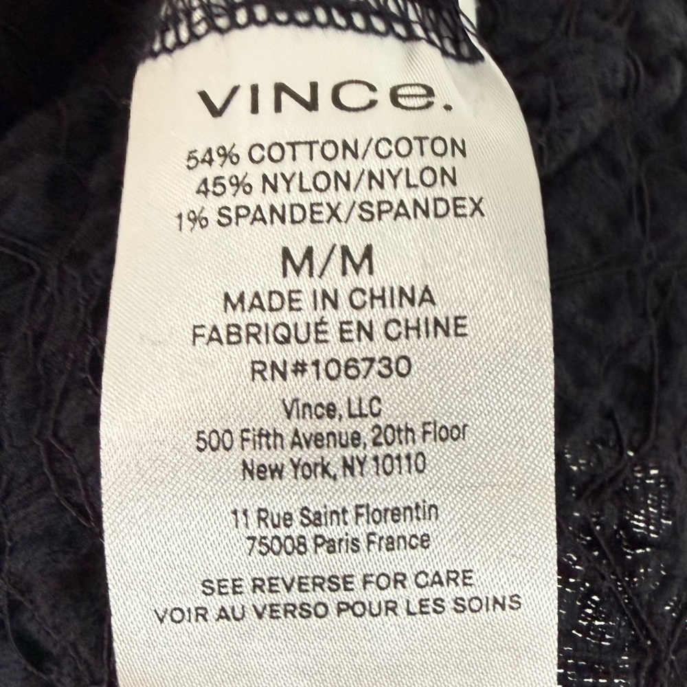 Vince Square Neck Textured Tank Dress Black Business Casual Party Women’s Medium - Picture 8 of 13